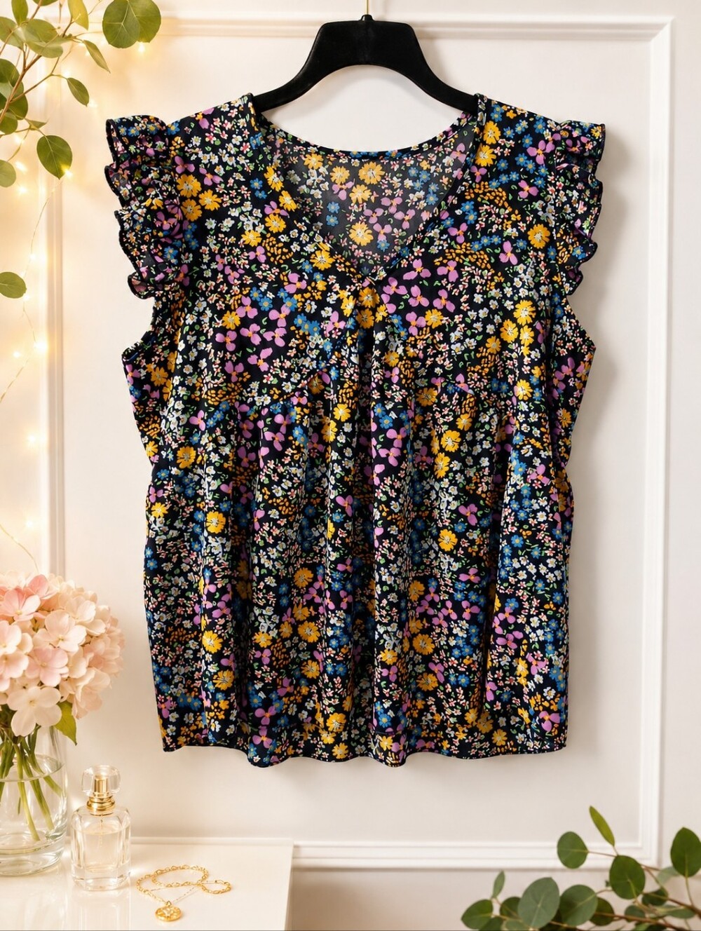 Bohemian Cottagecore Whimsigoth 90s Inspired Celestial Touch Blouse Size Large